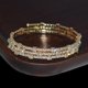thumbnail image 2 of Tres capas de diamantes de imitación pulseras brazalete de joyería ajustable pulsera de novia para las mujeres, 2 of 6