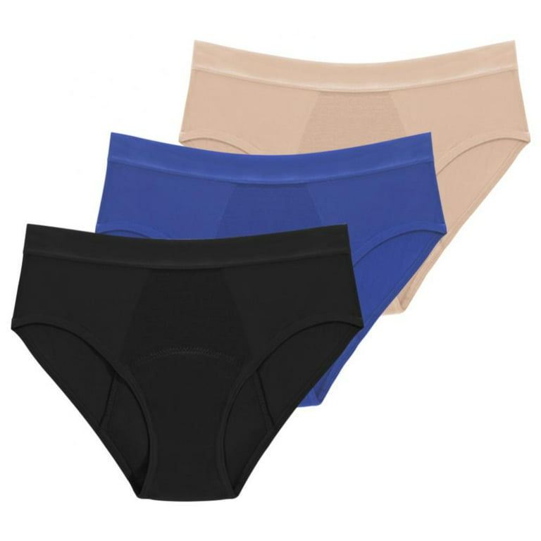 Womens Menstrual Period Panties Postpartum Protective Underwear 3 Pack 