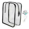 thumbnail image 2 of Bolsa de almacenamiento para muñecas pequeña, estuche de almacenamiento para minifiguras, bolsa pequeña portátil a prueba de polvo, bolsa para muñecas negro con hebilla, 2 of 8
