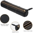 thumbnail image 4 of ABPETE Genuine Leather Pencil Case, Full-Grain Cowhide Leather Pouch, Small Pencil Pouch for Men, Vintage Pen Bag for Adults, Stationery Organizer Case for Work & Travel-Cylinder-Black, 4 of 8
