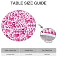 thumbnail image 6 of Pink Breast Cancer Round Fitted Tablecloth with Elastic Edge,Dining Table Cover Waterproof,Outdoor Round Tablecloth for Camping,Dining,Indoor and Outdoor, 6 of 7