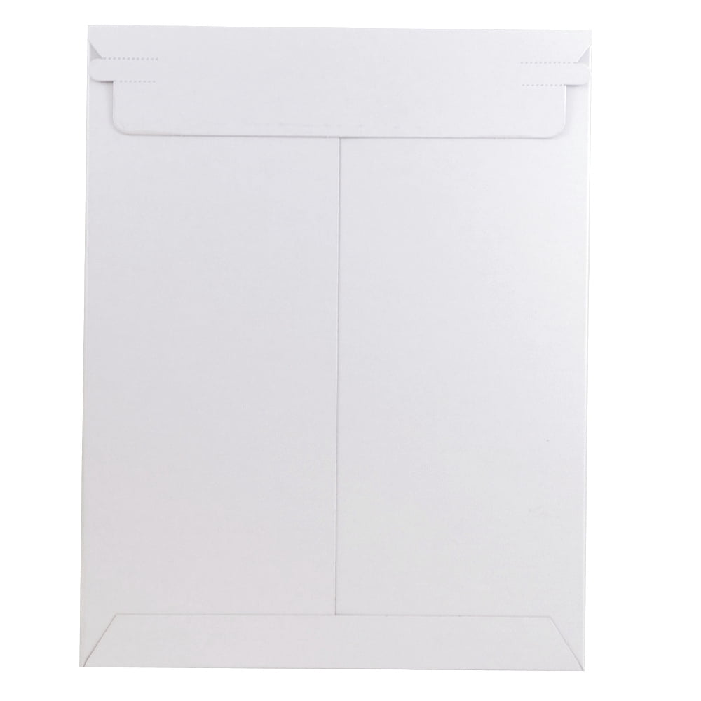 JAM Paper Stay-Flat Photo Mailer Envelopes with Peel & Seal Closure, 9 3/4 x 12 1/4, White, Sold Individually