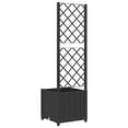 thumbnail image 6 of vidaXL Garden Planter with Trellis Black 15.7"x15.7"x53.5" PP, 6 of 7