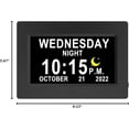 thumbnail image 4 of 19 Alarms Digital Talking Clock for Seniors, Loud Voice with Time & Date, 20 Custom Reminders, Auto DST, 10-Level Dimmer, Sleep Trainer, Speaking Calendar Clock, Remote Control, 4 of 4