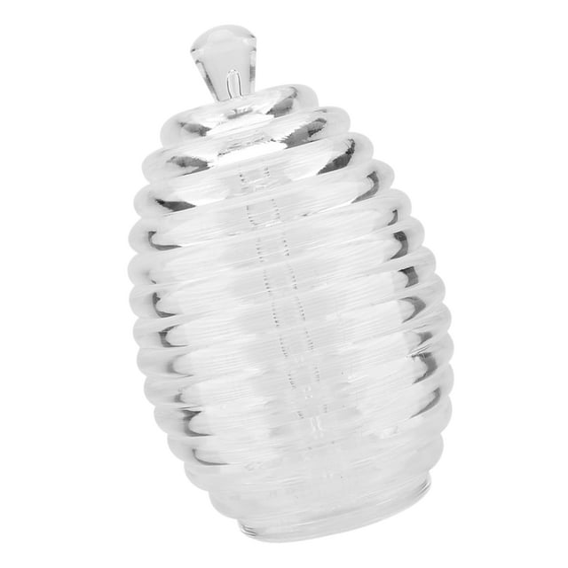 Pot à Miel, 265ml Pot à Miel Transparent en Forme de Ruche Pot à Miel avec Goutte Testé Professionnellement