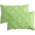 thumbnail image 4 of Luxury Pinch Duvet Cover with Zipper Closure 3 Piece Set – Soft Pleated Pinch Comforter Covers – 100% Egyptian Cotton & 400 TC Quilt Cover & Pillowcases - Sage Solid, Cal King Size., 4 of 6