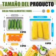 thumbnail image 2 of Bolsas Almacenamiento Reutilizables para Alimentos, 24 Piezas de Bolsas Herméticas para Alimentos, Bolsas para Congelar Alimentos, con 3 Tamaños, para Sándwiches, Frutas, Verduras, Aperitivos y Carne, 2 of 4