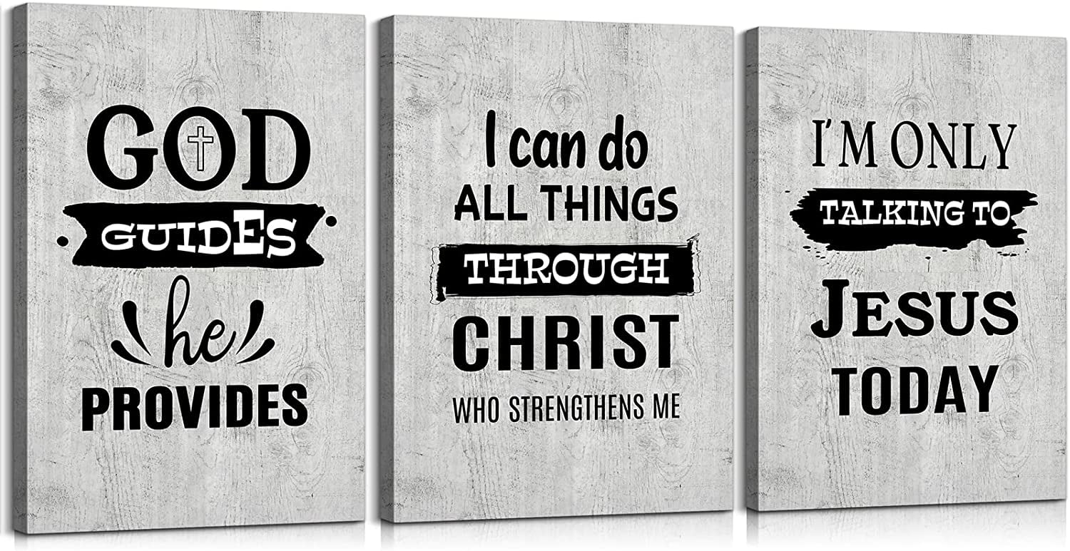 Scripture Wall Art Jesus Christ God Guides Christian Wall Decor Religious Wall Art Bible Verse