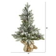 thumbnail image 3 of Nearly Natural 28" Flocked Artificial Christmas Tree with Pine Cones, 3 of 7