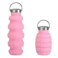 thumbnail image 2 of JilgTeok 2 Packs Foldable Water Bottle 500ml Leak Proof Reusable Collapsible Sports Cup for Travel Hiking Camping Gym Outdoor Activities BPA Free, 2 of 7
