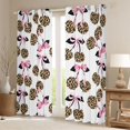 thumbnail image 2 of Feelyou Bowknot Cherry Curtains Pack of 2 (42x84 Each), Leopard Print Curtains Blackout, 2 of 6