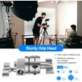 thumbnail image 7 of EMART Light C Stand 10ft/300cm Photography on Turtle Base with Boom Arm, Light C Stand with 4.2ft/128cm Holding Arm Adjustable Heavy Duty , 2 Pieces Grip Head for Reflector, Moonlight, Softbox, 7 of 7