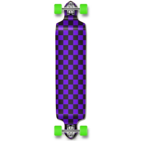 Yocaher Drop Down Longboard Complete Cruiser 41.25  x 10  w/Premium Grip Tape  Aluminum Alloy Truck  71mm Longboard Wheels  and ABEC -9 Bearings - Checker Purple price history on PriceWatchPro