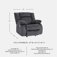 thumbnail image 3 of Signature Design by Ashley Burkner Dark Gray Power Recliner, 3 of 15