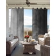 thumbnail image 3 of Black Grey Ombre Black Out Curtains 72 Inch Long, Light Blocking Drapes with Black Liner, Coastal Beach Modern Abstract Art Thermal Blackout Curtains for Bedroom Living Room 52"x72" 2 Panels, 3 of 8