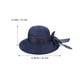 thumbnail image 2 of Blue Bowknot Straw Hat Sun Block Cap 1Pcs for Casual Summer Use, 2 of 5