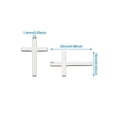 thumbnail image 2 of U8MO 100pcs 304 Stainless Steel Cross Pendants Smooth Mini Metal Charms Craft 25x16mm, 2 of 8