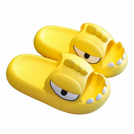 

Kids Slippers For Boys Girls Children s Shoes Three-dimensional Cartoon Dinosaur Non-slip Soft-soled Slippers Yellow 5-6 Years