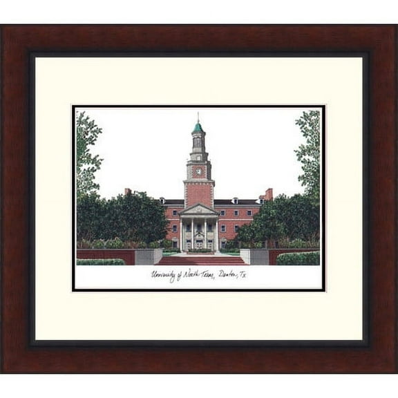 University of North Texas Legacy Alumnus Framed Lithograph