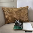 thumbnail image 3 of Gold Standard Pillow Shams, Spiral Sequins Antique Sparkly Glitter Standard Pillow Shams, 20x26 inch (50x65 cm) Silk Standard Pillow Shams, Modern Standard - All Eyes On Gold, 3 of 9