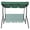 Green and white stripes, variant on 3‑Seat Outdoor Porch Swing Chair, Adjustable Canopy Heavy‑Duty Metal Frame Swing with Stand for Backyard Patio Lawn