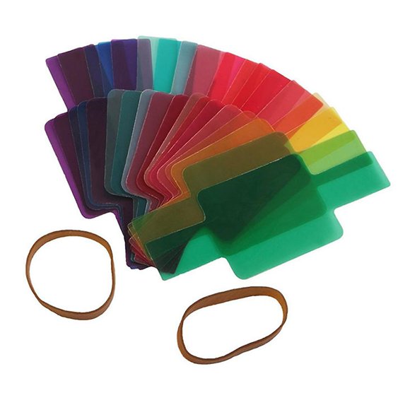 Flash Gels For Speedlights 20 Gel Colors Universal Fit Lighting Filters - krygv