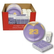DDI 2333125 Purple Basketball Sports Party Supplies Set, Case of 48