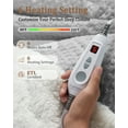thumbnail image 3 of Electric Blanket - Thick Tufted Sherpa Heated Blanket with 10 Heating Levels and Time Settings, Machine Washable, Fast Heating Blanket, 3 of 8