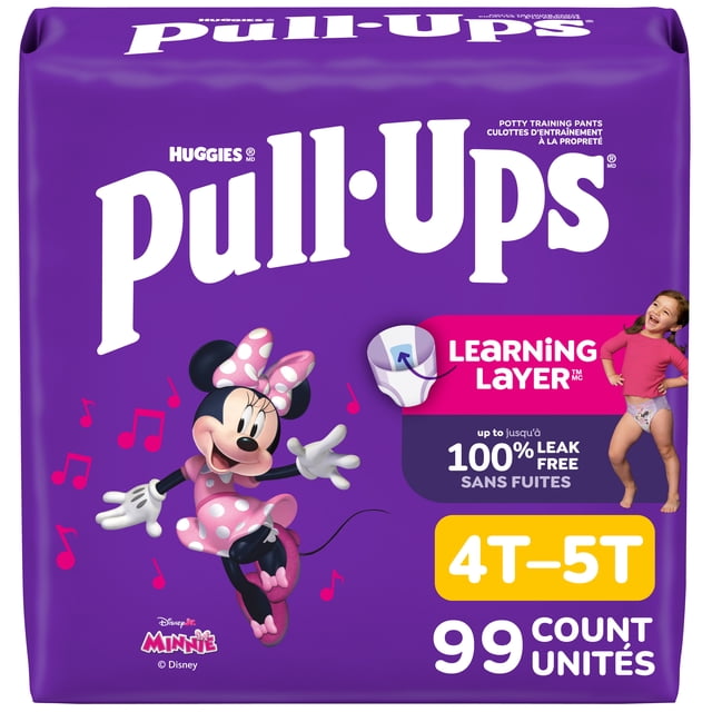 Pull-Ups Girls' Potty Training Pants, 4T-5T (38-50 lbs), 99 Count