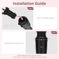 thumbnail image 5 of Prizm 3-in-1 Interchangeable Barrel Curling Wand Set-0.6 to 1 Inch Tapered Curling Iron with 1 Inch Round Brush, Dual Voltage Travel Hair Wand Curler, Fast Heat, Ionic Anti Frizz Champagne Gold, 5 of 8