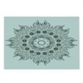 thumbnail image 2 of Mandala Cutting Board, Ornate Esoteric Esoteric Oriental Art Print, Decorative Tempered Glass Cutting and Serving Board, Large Size, Black White, by Ambesonne, 2 of 5