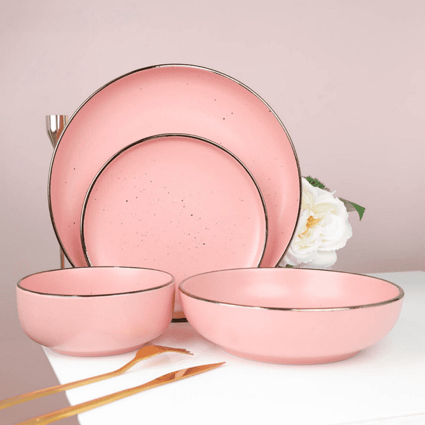 Vajillas de color rosa hotsell