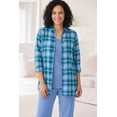 thumbnail image 2 of Woman Within Plus Size Plaid Double-Brushed Cotton Flannel Shirt, 2 of 6