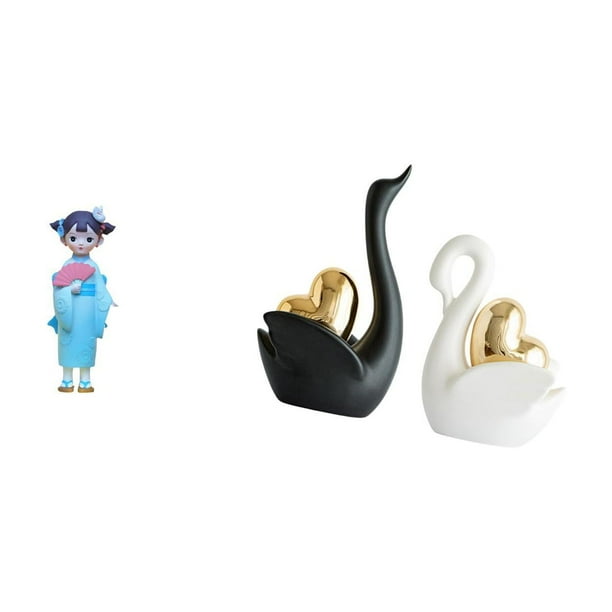 Figuras De Cisnes De Muñecas Geisha Kabuki Asiáticas, Adorno De Mesa, Kimono Japonés, Dormitorio Rústico, Accesorios Para Casa De Muñecas, Decoración Para Parejas, Artesanías, Estatuas