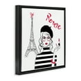 thumbnail image 3 of Stupell Industries Rouge Parisian Fashion Novelty Painting Black Floater Framed Art Print Wall Art, 18 x 18, 3 of 9