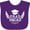 Purple, variant on Inktastic Grad Squad with Graduation Cap and Wings Boys or Girls Baby Bib
