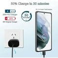 thumbnail image 2 of Original Super Fast Adaptive Wall Adapter 25W Charger for Samsung Galaxy S24+ with 4FT (1.2M) USB C PD Charging Cable - Black (US Version), 2 of 5