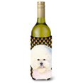 thumbnail image 1 of Bichon Frise Halloween Retrato Botella De Vino Aislador De Bebidas Aislador De Bebidas Hugger Ss4319Literk, 1 of 1