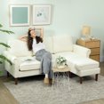 thumbnail image 2 of HOMCOM Changeable Sectional Sofa with Changeable Chaise Lounge Wood Legs, 2 of 10