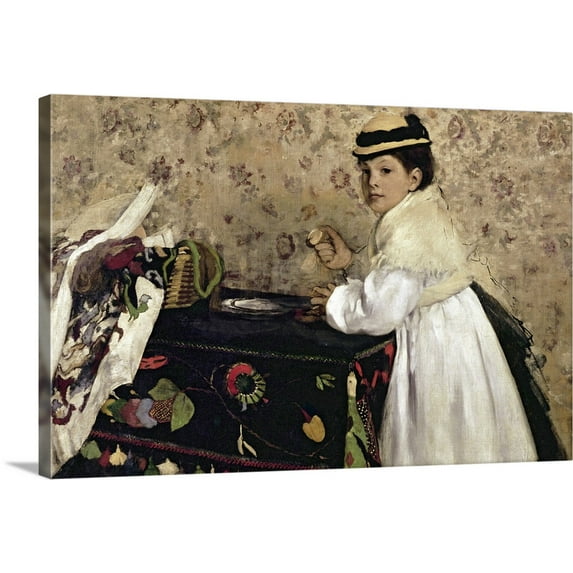 Great BIG Canvas | "Portrait of Hortense Valpincon as a Child, 1869" Canvas Wall Art - 36x24