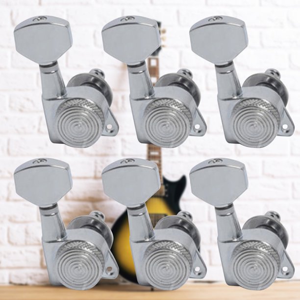 Clavijas de afinación en línea para cuerdas de guitarra Afinadores de bloqueo Teclas Cabezales de máquina Chrom