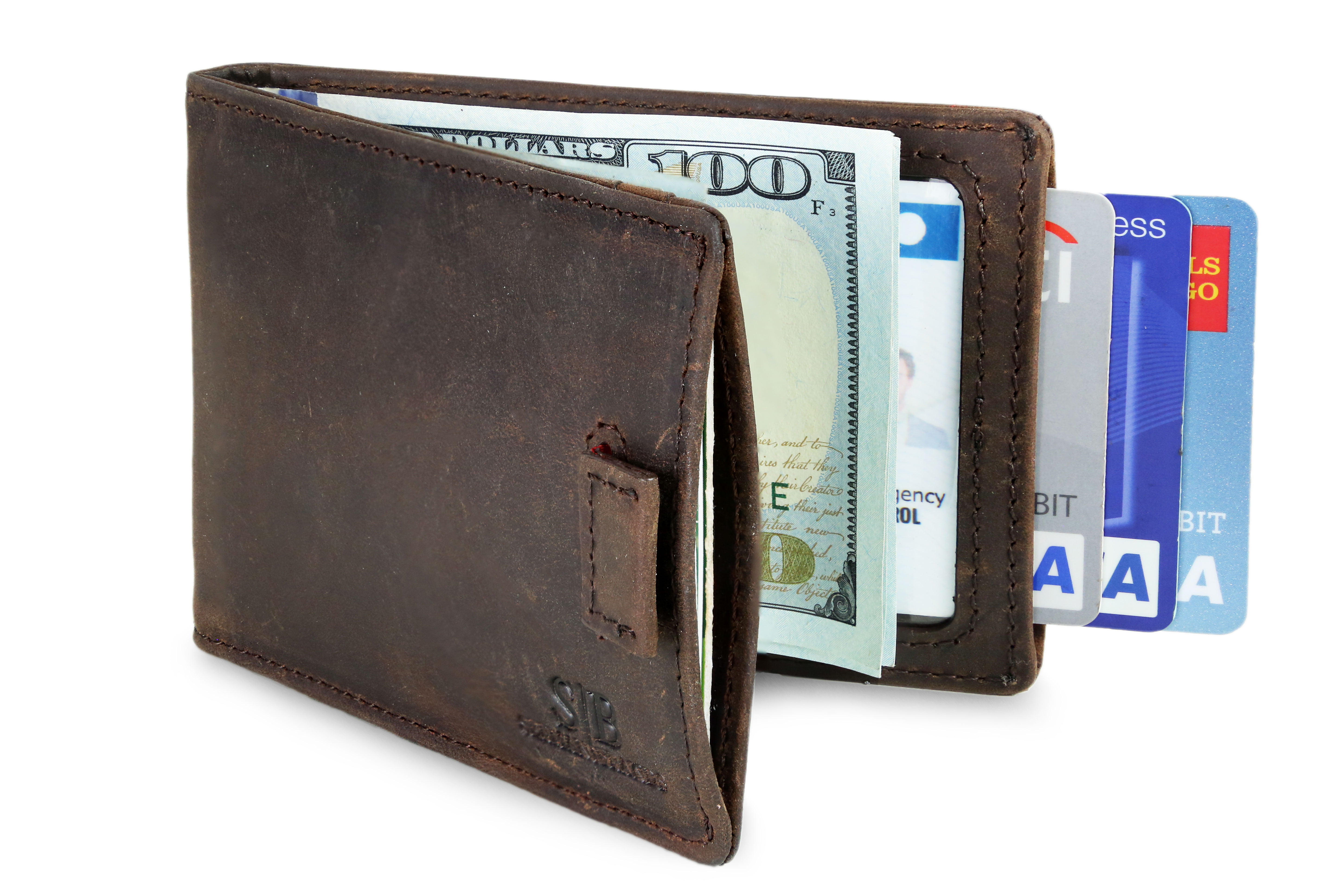 slim travel wallet men's