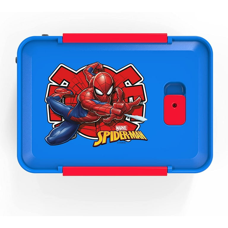  Yoobi x Marvel Spider-Man Bento Box and Ice Pack - 3  Compartment Lunch Box, Dishwasher & Microwave Safe Food & Snack Container  for Kids & Adults - BPA & PVC Free