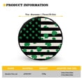 thumbnail image 5 of Yuyamidu USA Flag Spare Tire Covers for RV Trailers Wheel Protectors Green Leaf Tyre Covers Dustproof Wheel Covers for Trailer RV SUV Truck Camper St. Patrick's Day Decor, 5 of 5
