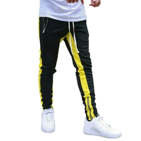 

BESTHUA Sports Trousers Zipper Fashionable Men Casual Pants
