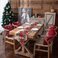 thumbnail image 2 of Camino de mesa navideño, vela de flores navideñasCamino de mesa para decorar mesa de comedor y mesa de centro, decoración navideña para interiores y exteriores, embalaje familiar de 9x55 pulgadas JM, 2 of 4