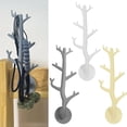 thumbnail image 5 of Branch Hook Wall Key Holder Hanging Style No-punch Coat Rack Hanger Self-adhesive for Bathroom Home Kitchen Ornaments White, 5 of 10