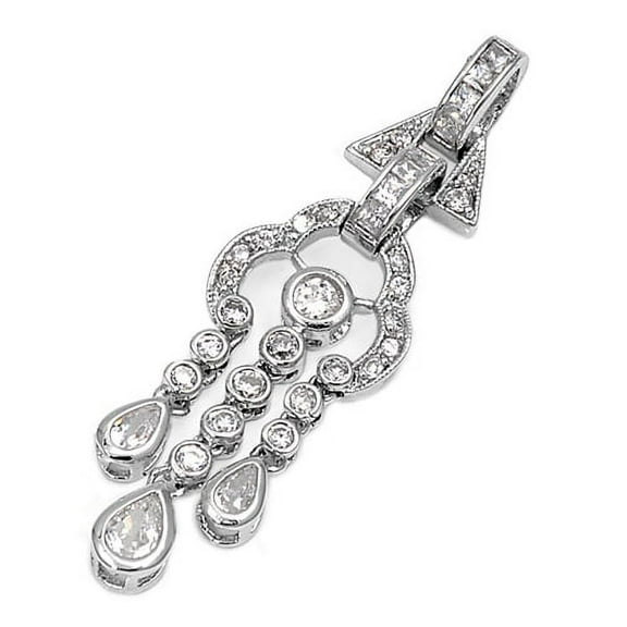 Chandelier Cubic Zirconia PendantSterling Silver