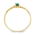 thumbnail image 2 of 10K Yellow Gold Polished Geniune Emerald Birthstone Ring, 2 of 2