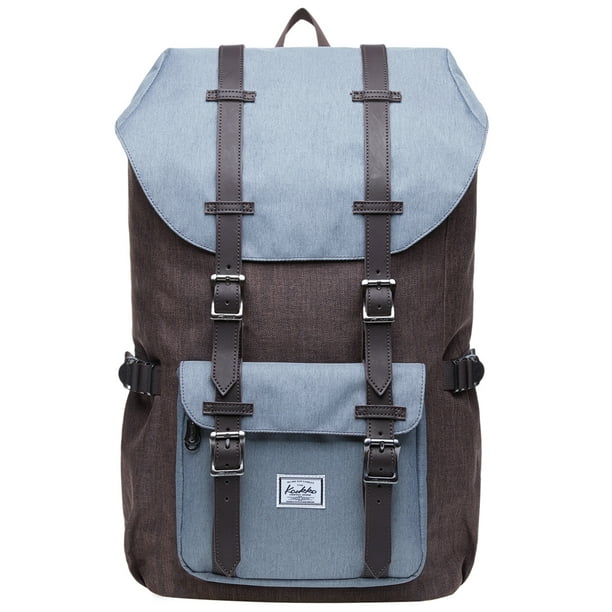 Mochila de viaje escolar KAUKKO para universidad flexible con portátil para 15 ", 22L (Nylon Greyblack) KAUKKO EP5-4-GREYCOFFEE